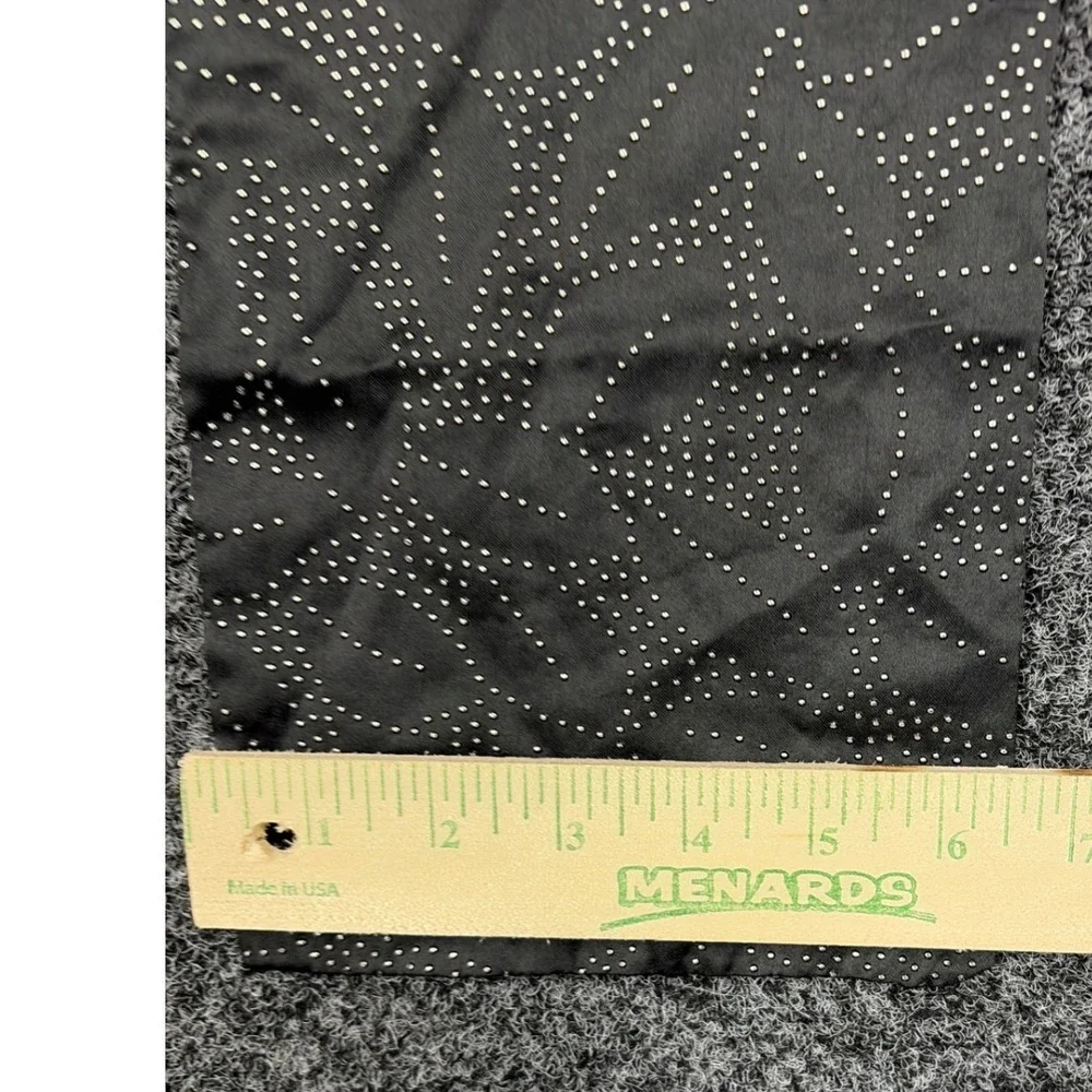 Laila Rowe Scarf Women OS Black Silver Studded Floral Leaf Evening Wrap Chic